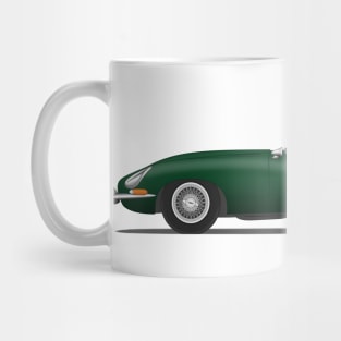 E Type Series 1 Coupe British Racing Green Mug